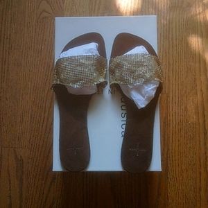 Dusica Gold Mesh Flats